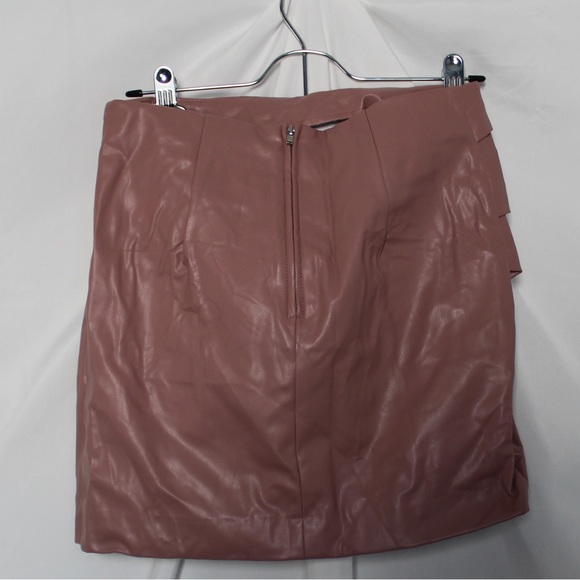 NWT Divided Dusty Rose Faux Leather Skirt - Picture 3 of 3